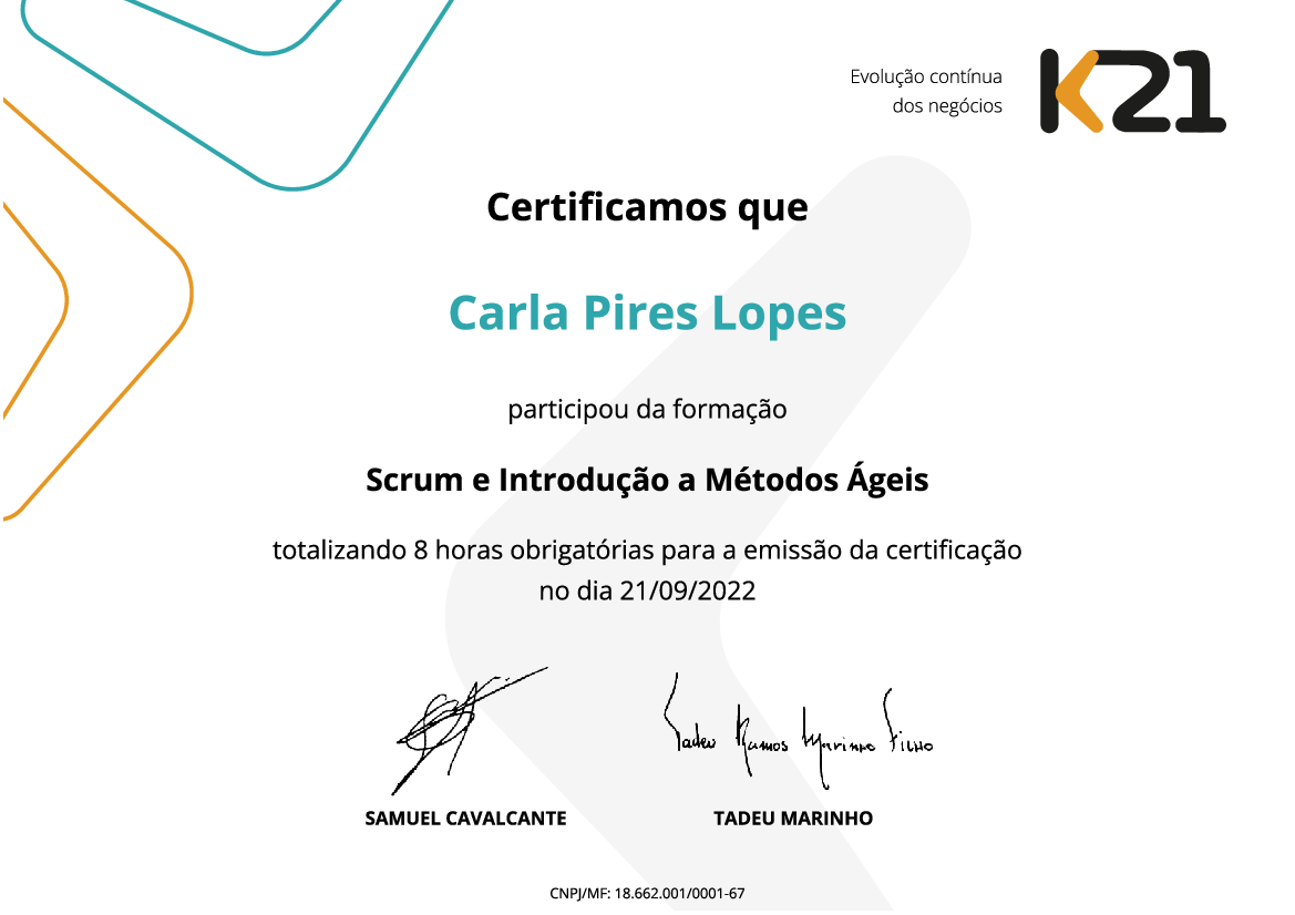 Certificado K21